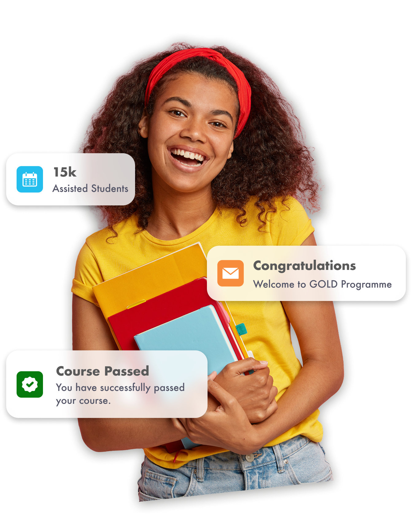 Student with curly hair